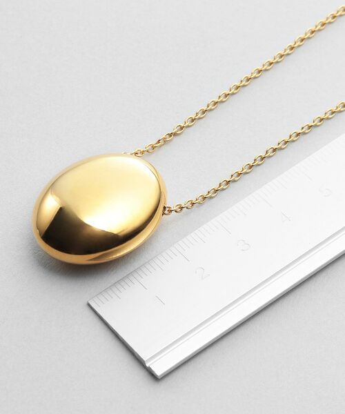 COCOSHNIK ONKITSCH / ココシュニックオンキッチュ ネックレス・ペンダント・チョーカー | シルバー ホロウオーバルシェイプネックレスL GP | 詳細6