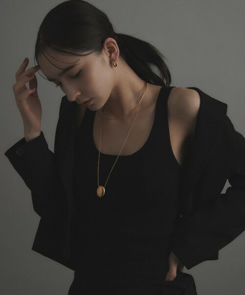 COCOSHNIK ONKITSCH / ココシュニックオンキッチュ ネックレス・ペンダント・チョーカー | シルバー ホロウオーバルシェイプネックレスL GP | 詳細9