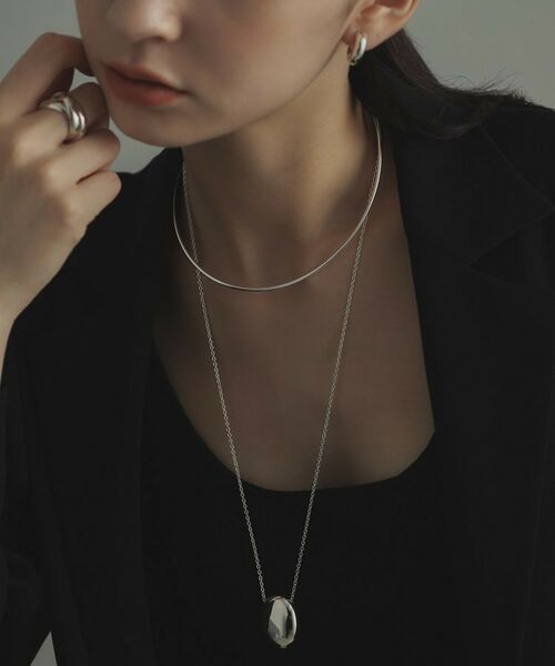 COCOSHNIK ONKITSCH / ココシュニックオンキッチュ ネックレス・ペンダント・チョーカー | シルバー ホロウオーバルシェイプネックレスL | 詳細9