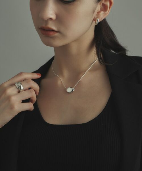 COCOSHNIK ONKITSCH / ココシュニックオンキッチュ ネックレス・ペンダント・チョーカー | シルバー ホロウオーバルシェイプネックレスS | 詳細9
