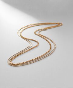 COCOSHNIK ONKITSCH / ココシュニックオンキッチュ ネックレス・ペンダント・チョーカー | シルバー ミックスチェーン カーブ・ベネチアンネックレス GP