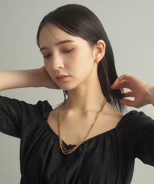 COCOSHNIK ONKITSCH / ココシュニックオンキッチュ ネックレス・ペンダント・チョーカー | シルバー ミックスチェーン カーブ・ベネチアンネックレス GP | 詳細10