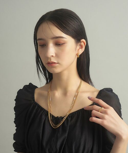 COCOSHNIK ONKITSCH / ココシュニックオンキッチュ ネックレス・ペンダント・チョーカー | シルバー ミックスチェーン カーブ・ベネチアンネックレス GP | 詳細11