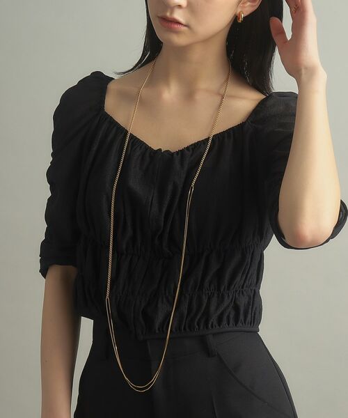 COCOSHNIK ONKITSCH / ココシュニックオンキッチュ ネックレス・ペンダント・チョーカー | シルバー ミックスチェーン カーブ・ベネチアンネックレス GP | 詳細14