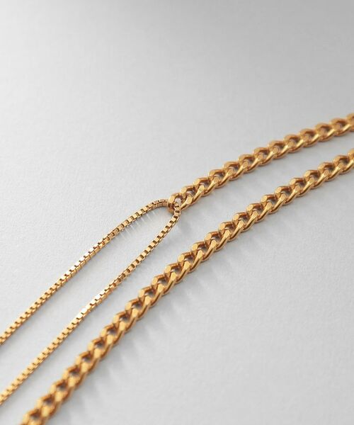 COCOSHNIK ONKITSCH / ココシュニックオンキッチュ ネックレス・ペンダント・チョーカー | シルバー ミックスチェーン カーブ・ベネチアンネックレス GP | 詳細3