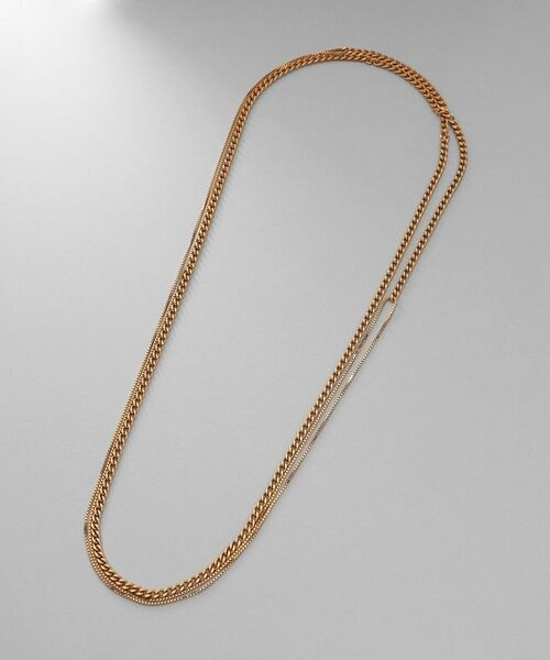 COCOSHNIK ONKITSCH / ココシュニックオンキッチュ ネックレス・ペンダント・チョーカー | シルバー ミックスチェーン カーブ・ベネチアンネックレス GP | 詳細4