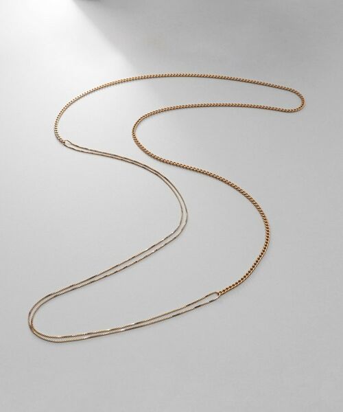 COCOSHNIK ONKITSCH / ココシュニックオンキッチュ ネックレス・ペンダント・チョーカー | シルバー ミックスチェーン カーブ・ベネチアンネックレス GP | 詳細5
