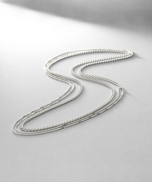 COCOSHNIK ONKITSCH / ココシュニックオンキッチュ ネックレス・ペンダント・チョーカー | シルバー ミックスチェーン カーブ・ベネチアンネックレス | 詳細1