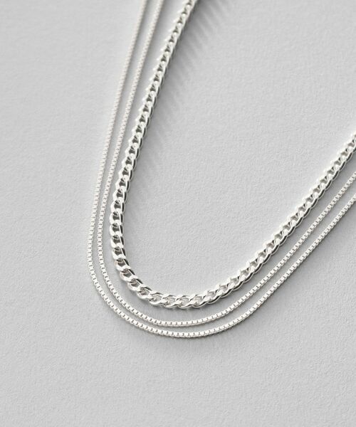 COCOSHNIK ONKITSCH / ココシュニックオンキッチュ ネックレス・ペンダント・チョーカー | シルバー ミックスチェーン カーブ・ベネチアンネックレス | 詳細2