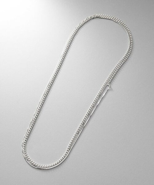 COCOSHNIK ONKITSCH / ココシュニックオンキッチュ ネックレス・ペンダント・チョーカー | シルバー ミックスチェーン カーブ・ベネチアンネックレス | 詳細4
