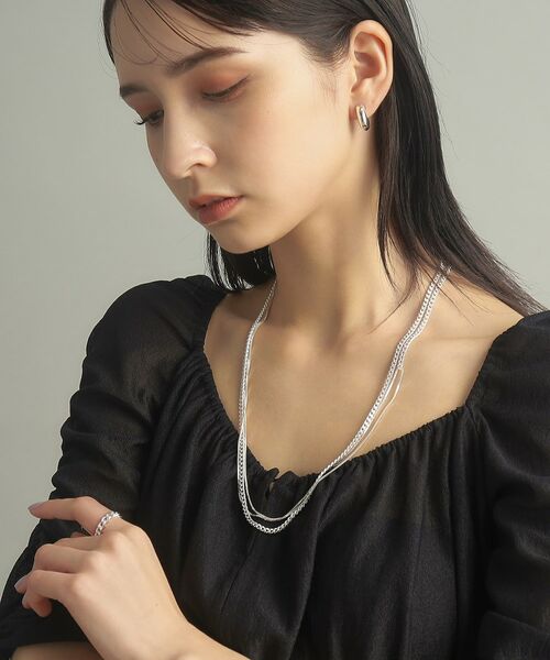 COCOSHNIK ONKITSCH / ココシュニックオンキッチュ ネックレス・ペンダント・チョーカー | シルバー ミックスチェーン カーブ・ベネチアンネックレス | 詳細8