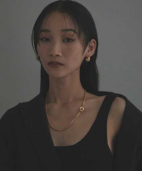 COCOSHNIK ONKITSCH / ココシュニックオンキッチュ ネックレス・ペンダント・チョーカー | シルバー カットケーブルチェーン レクタングルマンテルネックレス（48cm） GP | 詳細15