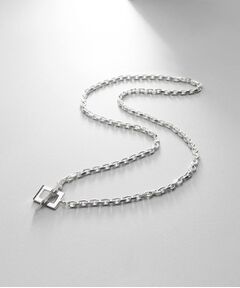 COCOSHNIK ONKITSCH / ココシュニックオンキッチュ ネックレス・ペンダント・チョーカー | シルバー カットケーブルチェーン レクタングルマンテルネックレス（48cm）