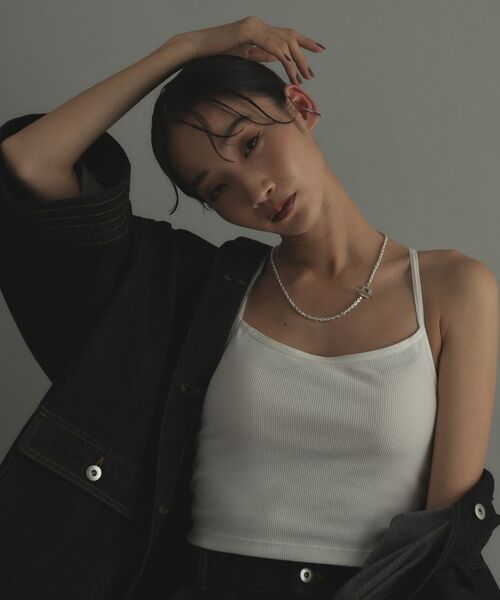 COCOSHNIK ONKITSCH / ココシュニックオンキッチュ ネックレス・ペンダント・チョーカー | シルバー カットケーブルチェーン レクタングルマンテルネックレス（48cm） | 詳細11