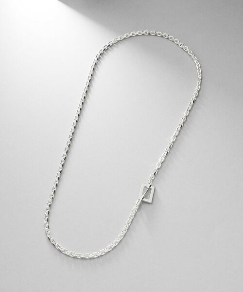 COCOSHNIK ONKITSCH / ココシュニックオンキッチュ ネックレス・ペンダント・チョーカー | シルバー カットケーブルチェーン レクタングルマンテルネックレス（48cm） | 詳細6