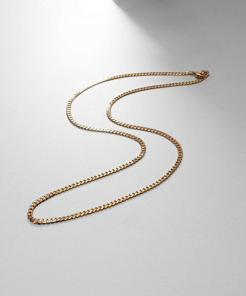 COCOSHNIK ONKITSCH / ココシュニックオンキッチュ ネックレス・ペンダント・チョーカー | シルバー デザインチェーン ライトフラットカーブネックレス（55cm） GP | 詳細1