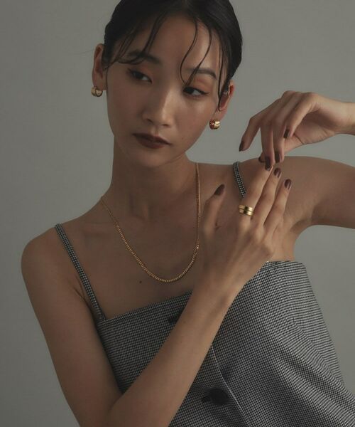 COCOSHNIK ONKITSCH / ココシュニックオンキッチュ ネックレス・ペンダント・チョーカー | シルバー デザインチェーン ライトフラットカーブネックレス（55cm） GP | 詳細6