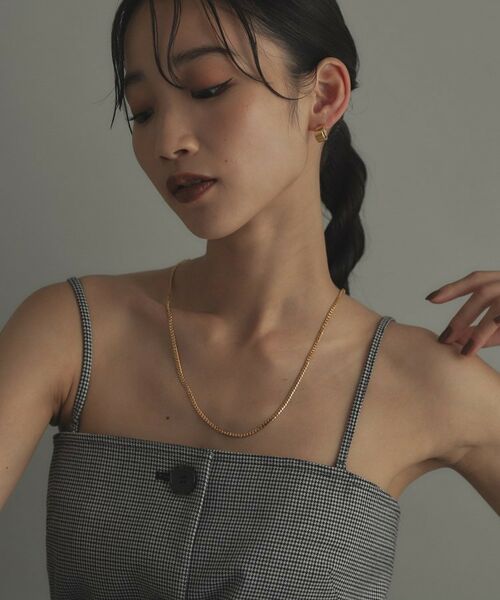 COCOSHNIK ONKITSCH / ココシュニックオンキッチュ ネックレス・ペンダント・チョーカー | シルバー デザインチェーン ライトフラットカーブネックレス（55cm） GP | 詳細7