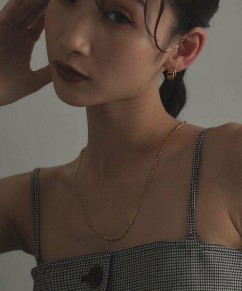 COCOSHNIK ONKITSCH / ココシュニックオンキッチュ ネックレス・ペンダント・チョーカー | シルバー デザインチェーン ライトフラットカーブネックレス（55cm） GP | 詳細8