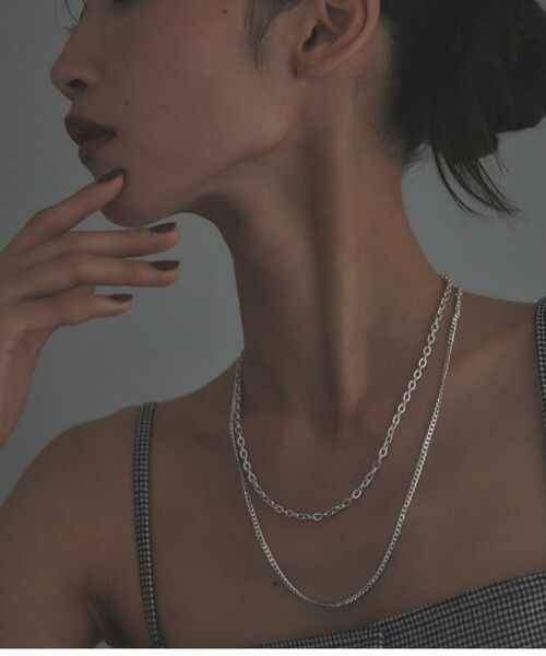 COCOSHNIK ONKITSCH / ココシュニックオンキッチュ ネックレス・ペンダント・チョーカー | シルバー デザインチェーン ライトフラットカーブネックレス（55cm） | 詳細9