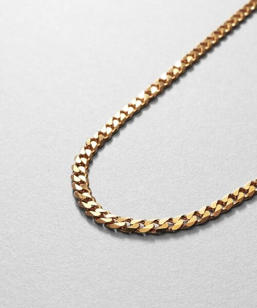 COCOSHNIK ONKITSCH / ココシュニックオンキッチュ ネックレス・ペンダント・チョーカー | シルバー デザインチェーン ライトフラットカーブネックレス（38cm） GP | 詳細2