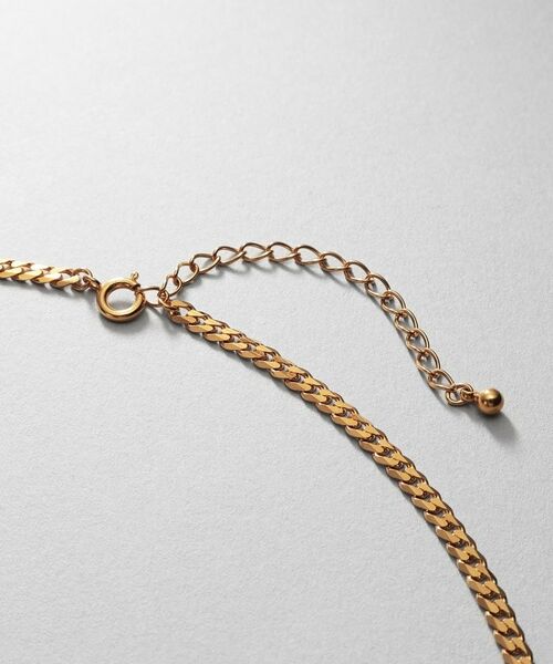 COCOSHNIK ONKITSCH / ココシュニックオンキッチュ ネックレス・ペンダント・チョーカー | シルバー デザインチェーン ライトフラットカーブネックレス（38cm） GP | 詳細3