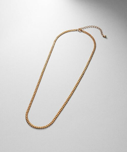 COCOSHNIK ONKITSCH / ココシュニックオンキッチュ ネックレス・ペンダント・チョーカー | シルバー デザインチェーン ライトフラットカーブネックレス（38cm） GP | 詳細4