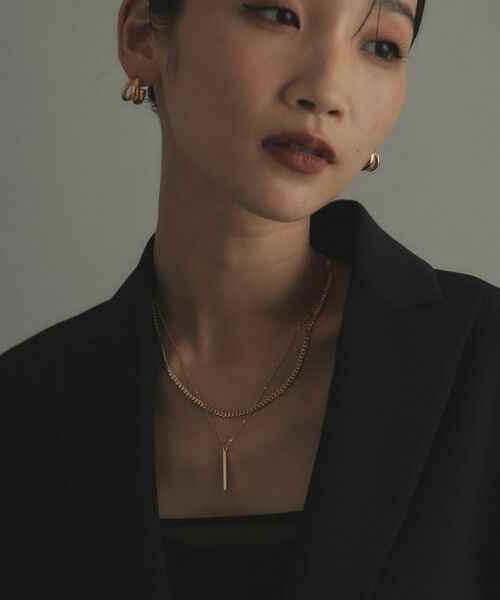 COCOSHNIK ONKITSCH / ココシュニックオンキッチュ ネックレス・ペンダント・チョーカー | シルバー デザインチェーン ライトフラットカーブネックレス（38cm） GP | 詳細7