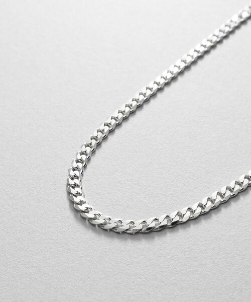 COCOSHNIK ONKITSCH / ココシュニックオンキッチュ ネックレス・ペンダント・チョーカー | シルバー デザインチェーン ライトフラットカーブネックレス（38cm） | 詳細2