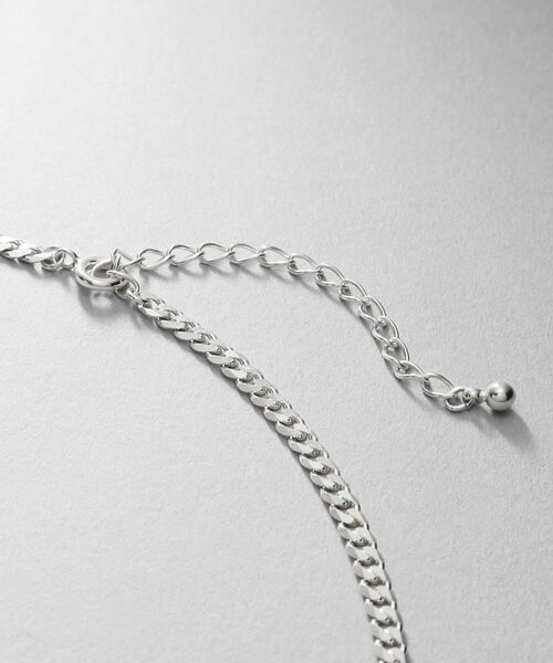 COCOSHNIK ONKITSCH / ココシュニックオンキッチュ ネックレス・ペンダント・チョーカー | シルバー デザインチェーン ライトフラットカーブネックレス（38cm） | 詳細3