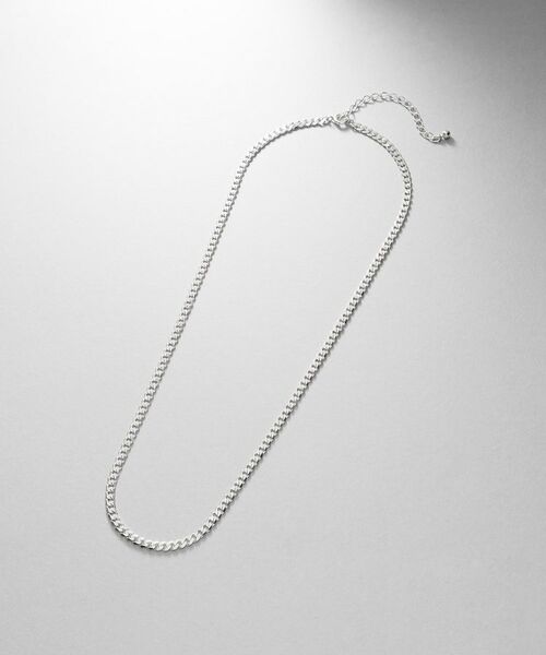 COCOSHNIK ONKITSCH / ココシュニックオンキッチュ ネックレス・ペンダント・チョーカー | シルバー デザインチェーン ライトフラットカーブネックレス（38cm） | 詳細4