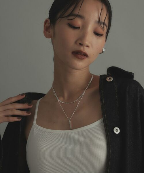 COCOSHNIK ONKITSCH / ココシュニックオンキッチュ ネックレス・ペンダント・チョーカー | シルバー デザインチェーン ライトフラットカーブネックレス（38cm） | 詳細7
