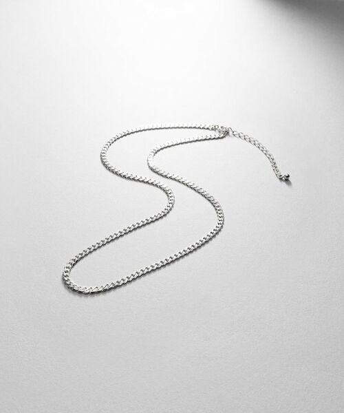 COCOSHNIK ONKITSCH / ココシュニックオンキッチュ ネックレス・ペンダント・チョーカー | シルバー デザインチェーン ライトフラットカーブネックレス（38cm）（シルバー(600)）