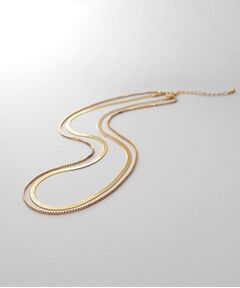 COCOSHNIK ONKITSCH / ココシュニックオンキッチュ ネックレス・ペンダント・チョーカー | シルバー コンビネーションチェーン フラットスネーク ベネチアンネックレス GP