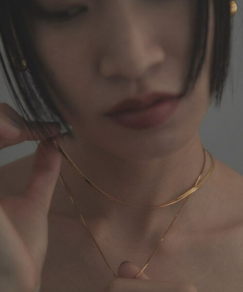 COCOSHNIK ONKITSCH / ココシュニックオンキッチュ ネックレス・ペンダント・チョーカー | シルバー コンビネーションチェーン フラットスネーク ベネチアンネックレス GP | 詳細8