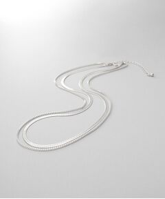 COCOSHNIK ONKITSCH / ココシュニックオンキッチュ ネックレス・ペンダント・チョーカー | シルバー コンビネーションチェーン フラットスネーク ベネチアンネックレス