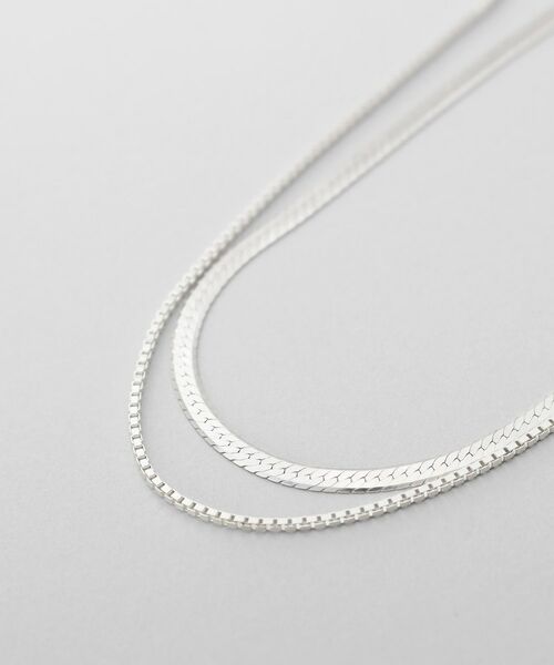 COCOSHNIK ONKITSCH / ココシュニックオンキッチュ ネックレス・ペンダント・チョーカー | シルバー コンビネーションチェーン フラットスネーク ベネチアンネックレス | 詳細2