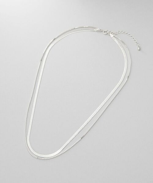 COCOSHNIK ONKITSCH / ココシュニックオンキッチュ ネックレス・ペンダント・チョーカー | シルバー コンビネーションチェーン フラットスネーク ベネチアンネックレス | 詳細4