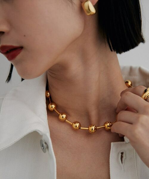 COCOSHNIK ONKITSCH / ココシュニックオンキッチュ ネックレス・ペンダント・チョーカー | シルバー ホロウボールコネクテッド ネックレス GP | 詳細10