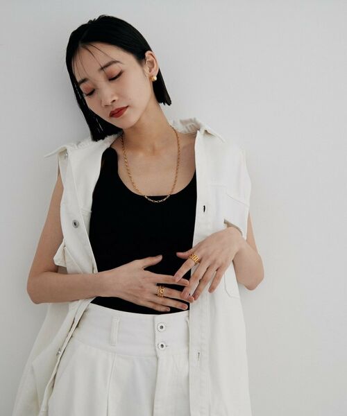 COCOSHNIK ONKITSCH / ココシュニックオンキッチュ ネックレス・ペンダント・チョーカー | シルバー デザインチェーン ニュアンスケーブルネックレス（55cm） GP | 詳細6