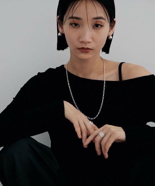 COCOSHNIK ONKITSCH / ココシュニックオンキッチュ ネックレス・ペンダント・チョーカー | シルバー デザインチェーン ニュアンスケーブルネックレス（55cm） | 詳細6