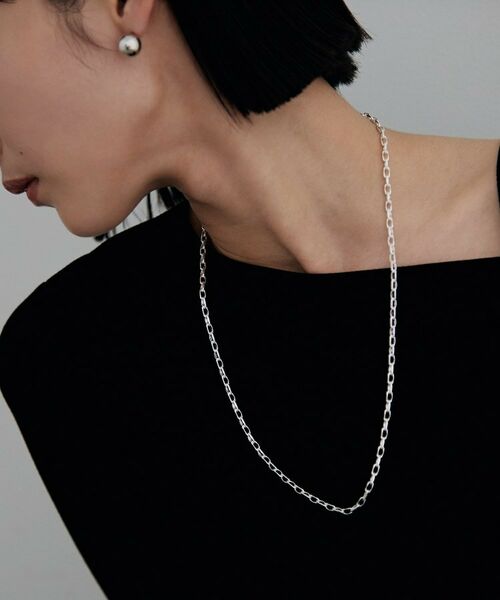 COCOSHNIK ONKITSCH / ココシュニックオンキッチュ ネックレス・ペンダント・チョーカー | シルバー デザインチェーン ニュアンスケーブルネックレス（55cm） | 詳細8
