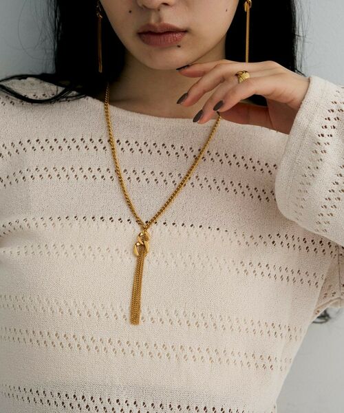 COCOSHNIK ONKITSCH / ココシュニックオンキッチュ ネックレス・ペンダント・チョーカー | シルバー カーブチェーンモチーフフリンジネックレス GP | 詳細9