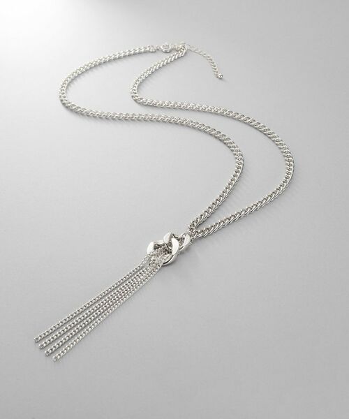 COCOSHNIK ONKITSCH / ココシュニックオンキッチュ ネックレス・ペンダント・チョーカー | シルバー カーブチェーンモチーフフリンジネックレス | 詳細1