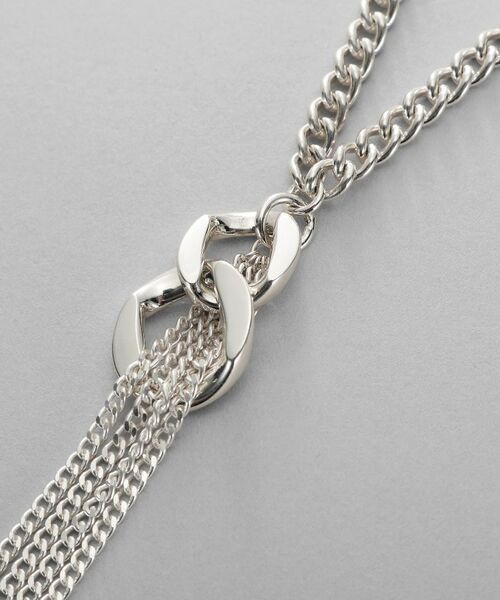 COCOSHNIK ONKITSCH / ココシュニックオンキッチュ ネックレス・ペンダント・チョーカー | シルバー カーブチェーンモチーフフリンジネックレス | 詳細4