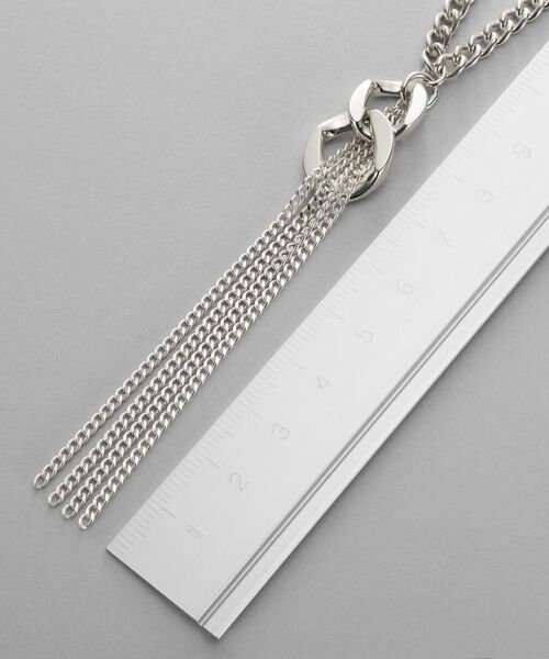 COCOSHNIK ONKITSCH / ココシュニックオンキッチュ ネックレス・ペンダント・チョーカー | シルバー カーブチェーンモチーフフリンジネックレス | 詳細6