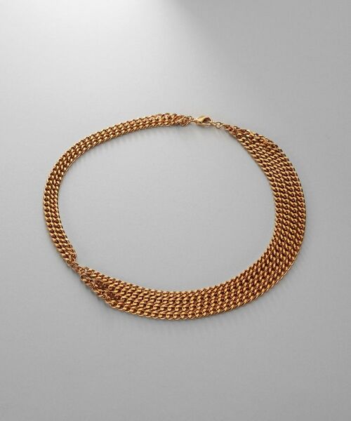 COCOSHNIK ONKITSCH / ココシュニックオンキッチュ ネックレス・ペンダント・チョーカー | シルバー カーブチェーンアシンメトリードレープネックレス GP | 詳細1