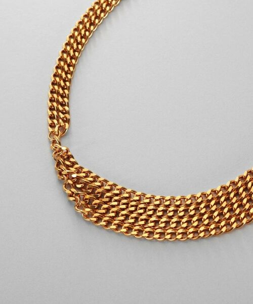 COCOSHNIK ONKITSCH / ココシュニックオンキッチュ ネックレス・ペンダント・チョーカー | シルバー カーブチェーンアシンメトリードレープネックレス GP | 詳細2