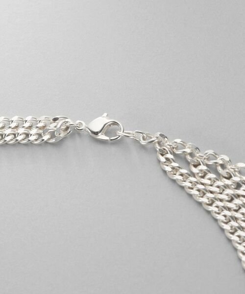COCOSHNIK ONKITSCH / ココシュニックオンキッチュ ネックレス・ペンダント・チョーカー | シルバー カーブチェーンアシンメトリードレープネックレス | 詳細3