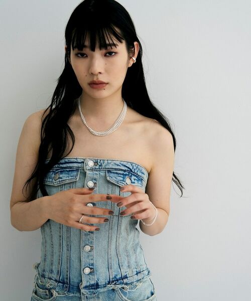 COCOSHNIK ONKITSCH / ココシュニックオンキッチュ ネックレス・ペンダント・チョーカー | シルバー カーブチェーンアシンメトリードレープネックレス | 詳細6